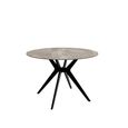 Tulsa Dining Table - 4 Seater - 110cm - Round - Spider Legs - Grey Sintered Stone