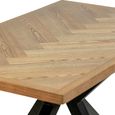 Zara Dining Table - 4 Seater - 140cm - Spider Legs - Ash Herringbone
