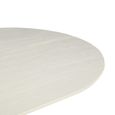 Patrice Fluted Dining Table - 10 Seater - 230cm - Oval - Pedestal - Off White - Mango Wood