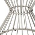 Anzio Dining Table - 2 Seater - 90cm - Round - Clear Glass with Wireframe Hourglass Base