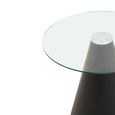 Azalea Dining Table - 2 Seater - 80cm - Round Pedestal - Clear Glass