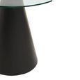 Azalea Dining Table - 2 Seater - 80cm - Round Pedestal - Clear Glass