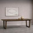 Cortez Dining Table - 270cm - 12 Seater - Oval - U Legs - Brown - Mango Wood