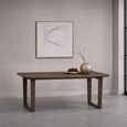 Cortez Dining Table - 200cm - 8 Seater - Oval - U Legs - Brown - Mango Wood