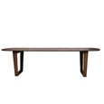 Cortez Dining Table - 270cm - 12 Seater - Oval - U Legs - Brown - Mango Wood