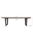 Cortez Dining Table - 270cm - 12 Seater - Oval - U Legs - Brown - Mango Wood