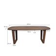 Cortez Dining Table - 200cm - 8 Seater - Oval - U Legs - Brown - Mango Wood