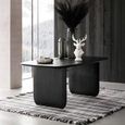 Dining Table - 190cm - 6 Seater - Black - Acacia Wood