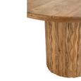 Curved Dining Table - 122cm - 4 Seater - Round - Waved Desgin - Natural - Wood