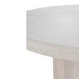 Dining Table - 102cm - 4 Seater - Round - Off White - Marble