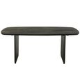 Dining Table - 190cm - 6 Seater - Black - Acacia Wood