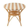 Dining Table - 90cm - 2 Seater - Round - Beige and White - Rattan and Bamboo Wood