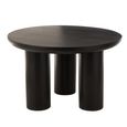 Trio Dining Table - 120cm - 4 Seater - Round - Black - Mango Wood