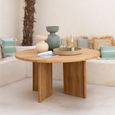 Dining Table - 150cm - 6-8 Seater - Round - Natural - Teak Wood