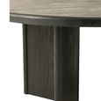 Dining Table - 150cm - 6-8 Seater - Round - Black - Teak Wood