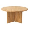 Dining Table - 150cm - 6-8 Seater - Round - Natural - Teak Wood