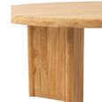 Dining Table - 150cm - 6-8 Seater - Round - Natural - Teak Wood