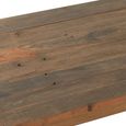 Dining Table - 180cm - 6 Seater - Cross Legs - Brown Vintage Wood