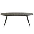 Dining Table - 200cm - 8 Seater - Narrow - Oval - Black - Recycle Teak Wood