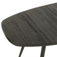 Dining Table - 200cm - 8 Seater - Narrow - Oval - Black - Recycle Teak Wood