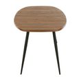 Dining Table - 200cm - 8 Seater - Narrow - Oval - Natural and Black - Recycle Teak Wood