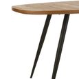 Dining Table - 200cm - 8 Seater - Narrow - Oval - Natural and Black - Recycle Teak Wood
