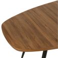 Dining Table - 200cm - 8 Seater - Narrow - Oval - Natural and Black - Recycle Teak Wood
