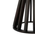 Eli Dining Table - 110cm - 4 Seater - Round - Slatted Base - Black - Mango Wood