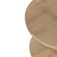 Eli Dining Table - 110cm - 4 Seater - Round - Slatted Base - Natural - Mango Wood