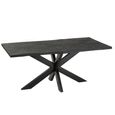 Gerard Dining Table - 180cm - 6 Seater - Star Base - Black - Acacia Wood