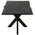 Gerard Dining Table - 180cm - 6 Seater - Star Base - Black - Acacia Wood