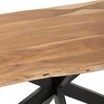 Gerard Dining Table - 180cm - 6 Seater - Star Base - Natural and Black - Acacia Wood
