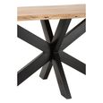 Gerard Dining Table - 180cm - 6 Seater - Star Base - Natural and Black - Acacia Wood