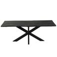 Gerard Dining Table - 200cm - 8 Seater - Star Base - Black - Acacia Wood