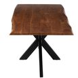 Gerard Dining Table - 200cm - 8 Seater - Star Base - Brown and Black - Acacia Wood