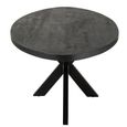 Gerard Dining Table - 210cm - 8 Seater - Oval - Star Base - Black - Acacia Wood