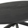 Gerard Dining Table - 210cm - 8 Seater - Oval - Star Base - Black - Acacia Wood