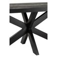 Gerard Dining Table - 210cm - 8 Seater - Oval - Star Base - Black - Acacia Wood