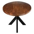 Gerard Dining Table - 210cm - 8 Seater - Oval - Star Base - Brown and Black - Acacia Wood