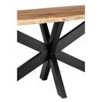 Gerard Dining Table - 210cm - 8 Seater - Oval - Star Base - Natural and Black - Acacia Wood