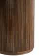 Vincent Fluted Dining Table - 120cm - 6 Seater - Round - Drum Base - Brown - Mango Wood