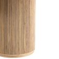 Vincent Fluted Dining Table - 120cm - 6 Seater - Round - Drum Base - Natural - Mango Wood