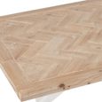 Zigzag Dining Table - 200cm - 8 Seater - Cross Leg - Natural and White - Wood and Metal