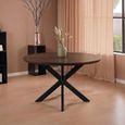 Jesper Dining Table - 130cm - 6 Seater - Round - Star Base - Chestnut - Mango Wood