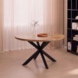 Jesper Dining Table - 140cm - 8 Seater - Round - Star Base - Natural - Mango Wood