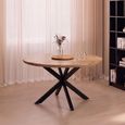 Jesper Dining Table - 150cm - 8 Seater - Round - Star Base - Natural - Mango Wood