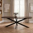 Jesper Dining Table - 180cm - 8 Seater - Star Base - Chestnut - Mango Wood