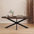 Jesper Dining Table - 210cm - 8 Seater - Oval - Star Base - Chestnut - Mango Wood