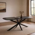 Jesper Dining Table - 230cm - 10 Seater - Star Base - Black - Mango Wood