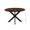 Jesper Dining Table - 120cm - 6 Seater - Round - Star Base - Chestnut - Mango Wood